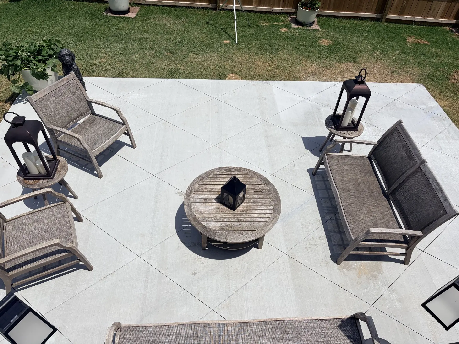 Concrete patio paving project